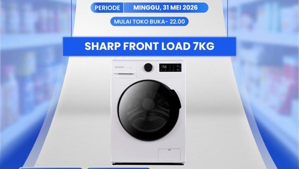 Diskon Mesin Cuci Sharp Front Load di Transmart Full Day Sale 31 Mei 2026