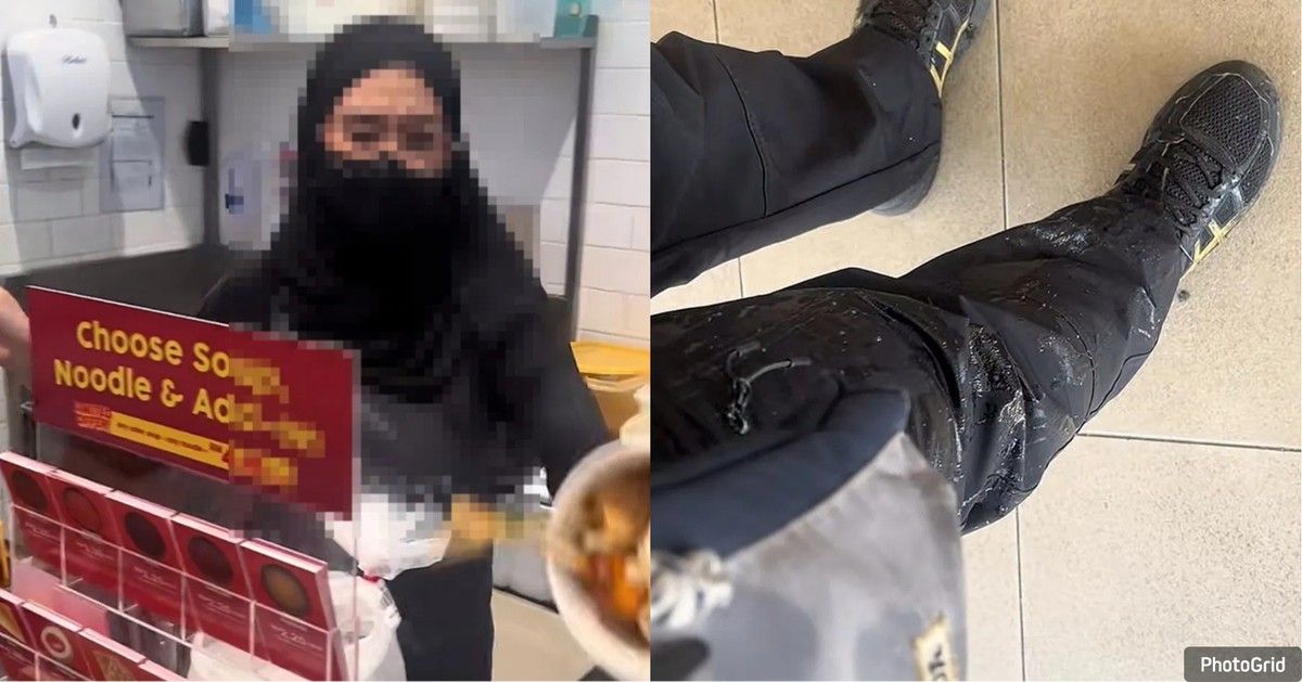Pegawai Minimarket Malaysia Siram Pengemudi Ojol Pakai Kuah Oden Panas