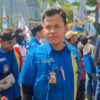 Massa Buruh Demo Menara Indomaret Tuntut Pembayaran Upah Lembur