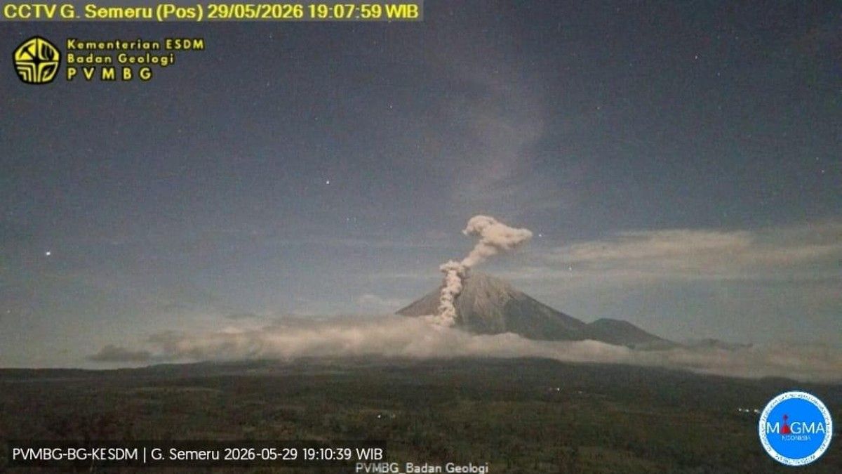 Gunung Semeru Meletus Keluarkan Kolom Abu Setinggi 2.000 Meter