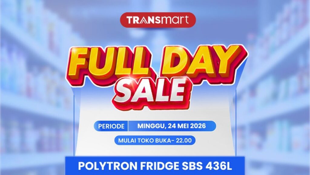 Transmart Gelar Full Day Sale Potong Harga Kulkas Side by Side Polytron