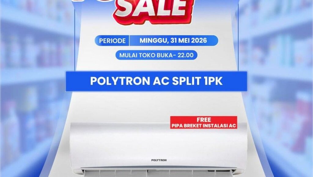 Transmart Full Day Sale Tawarkan Diskon AC Split Polytron Hingga Rp 1,6 Juta