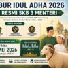 SKB 3 Menteri Tetapkan Libur Idul Adha 2026 Selama Dua Hari