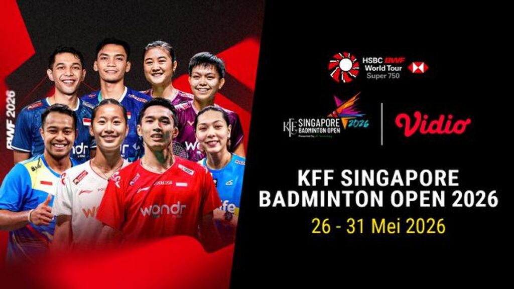 Vidio Tayangkan Eksklusif KFF Singapore Badminton Open 2026