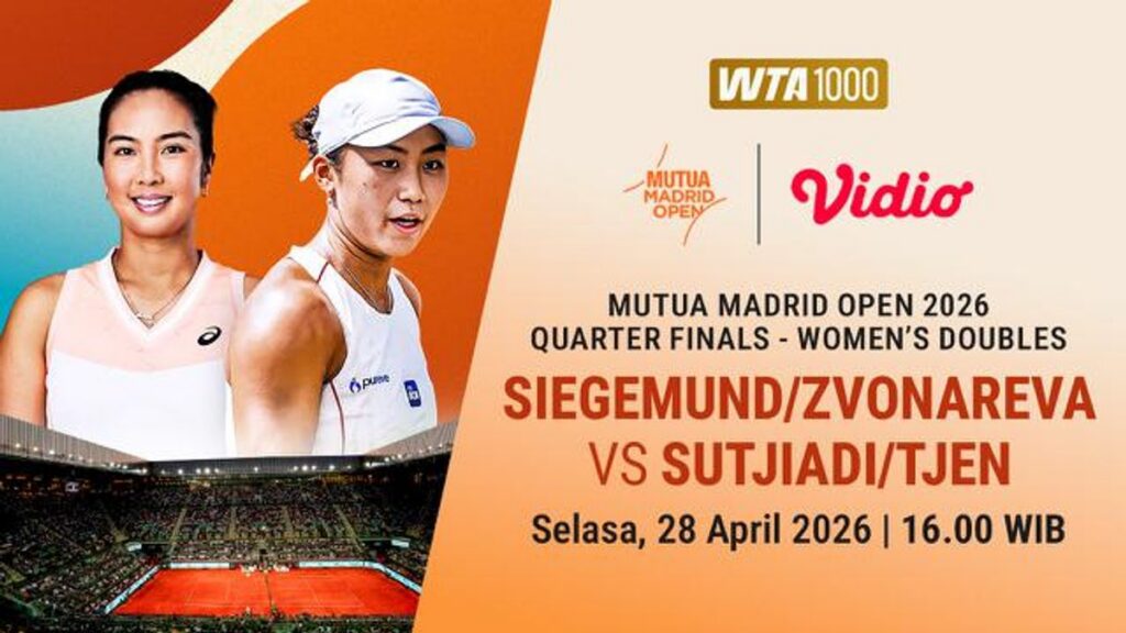 Janice Tjen dan Aldila Sutjiadi Tantang Pasangan Berpengalaman di Perempat Final Mutua Madrid Open 2026