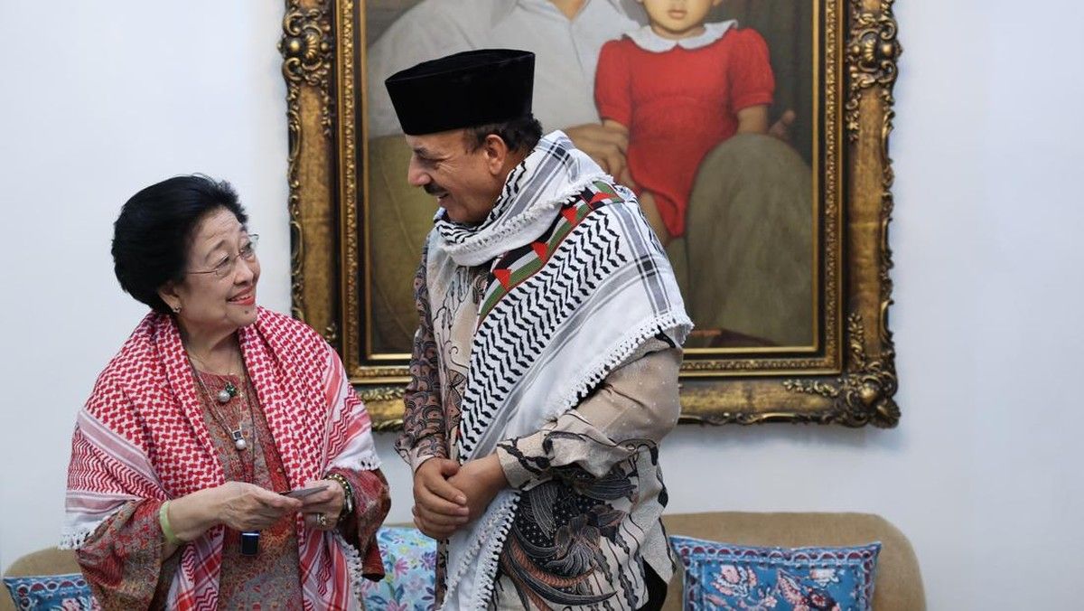 Megawati Soekarnoputri Terima Kunjungan Duta Besar Palestina di Menteng
