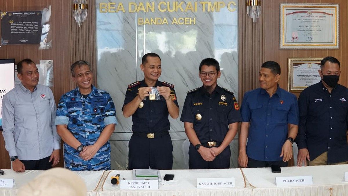 Bea Cukai Banda Aceh Gagalkan Penyelundupan Emas ke Malaysia