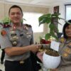 Polda Riau Hadiahi Bibit Pohon untuk Perwira Purnabakti