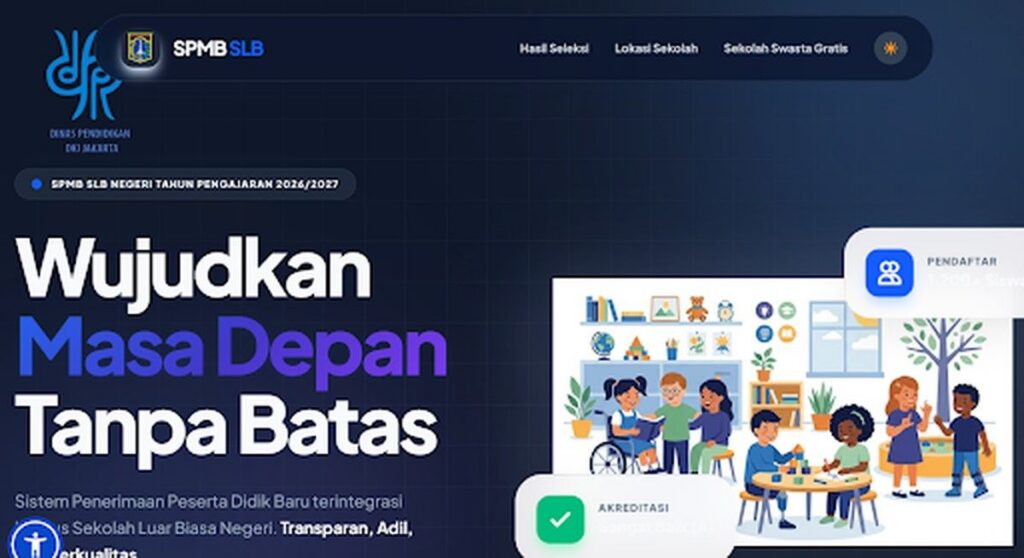 Disdik Jakarta Buka Pendaftaran SPMB SLB 2026 Mulai Juni