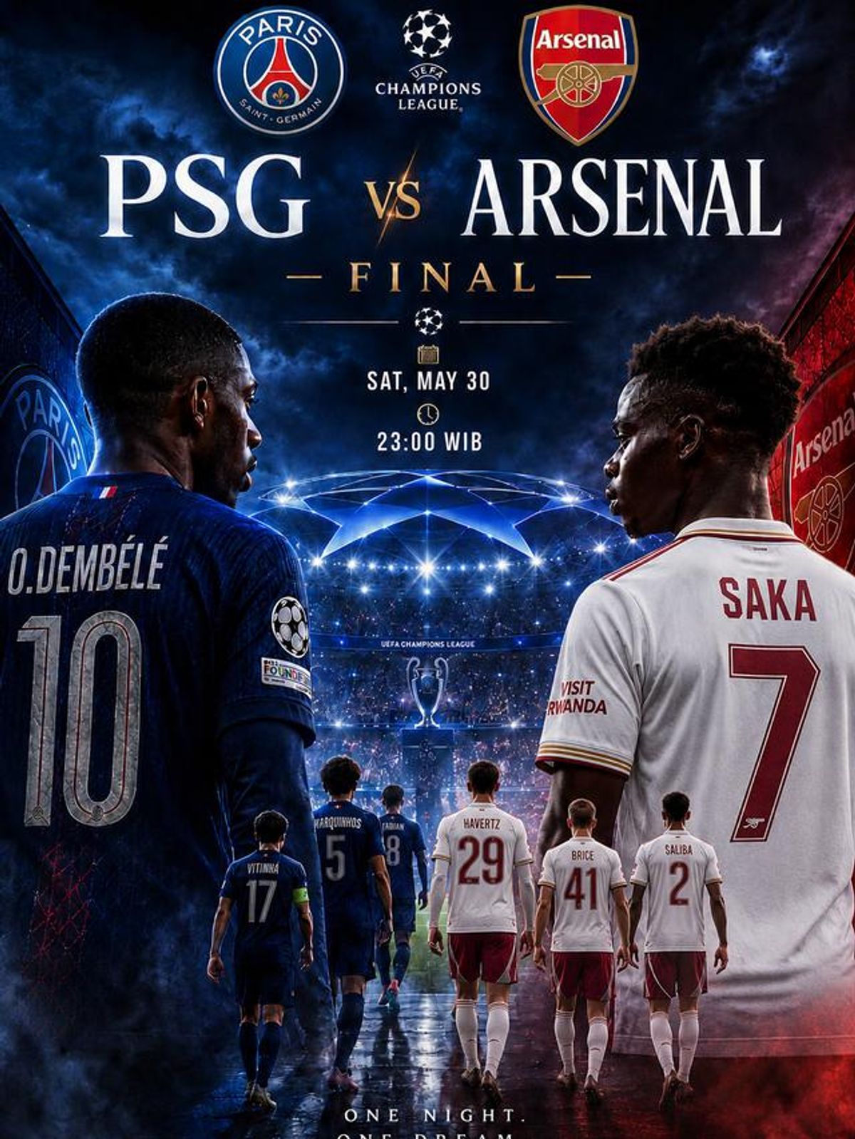 Arsenal Menantang Paris Saint Germain di Final Liga Champions 2026