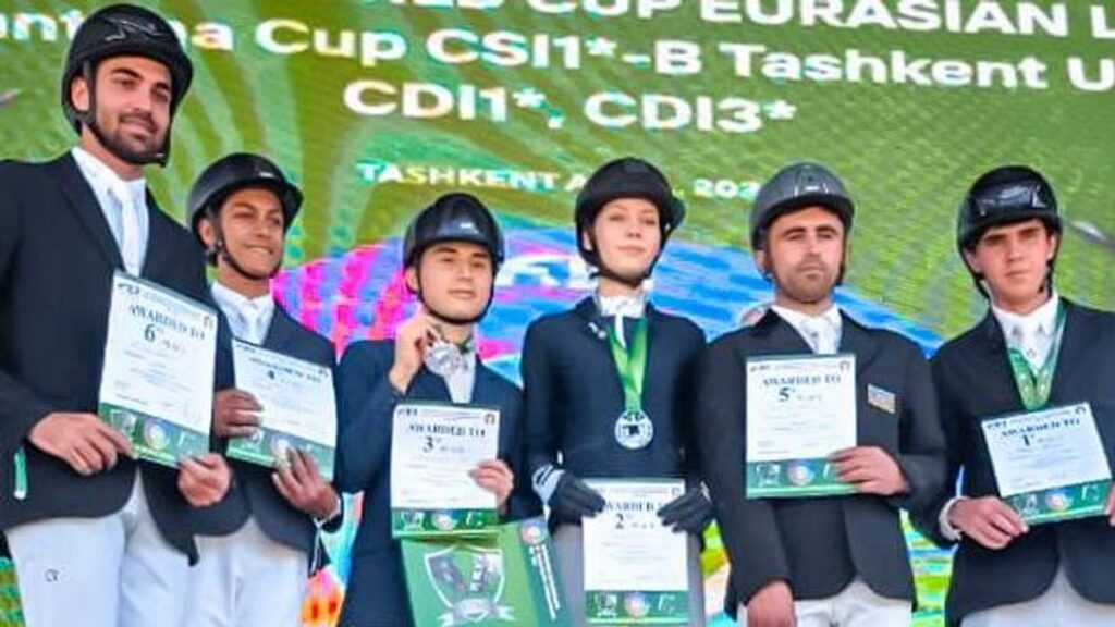 Nusrtdinov Zayan Fatih Raih Podium Ketiga Kejuaraan Berkuda di Uzbekistan