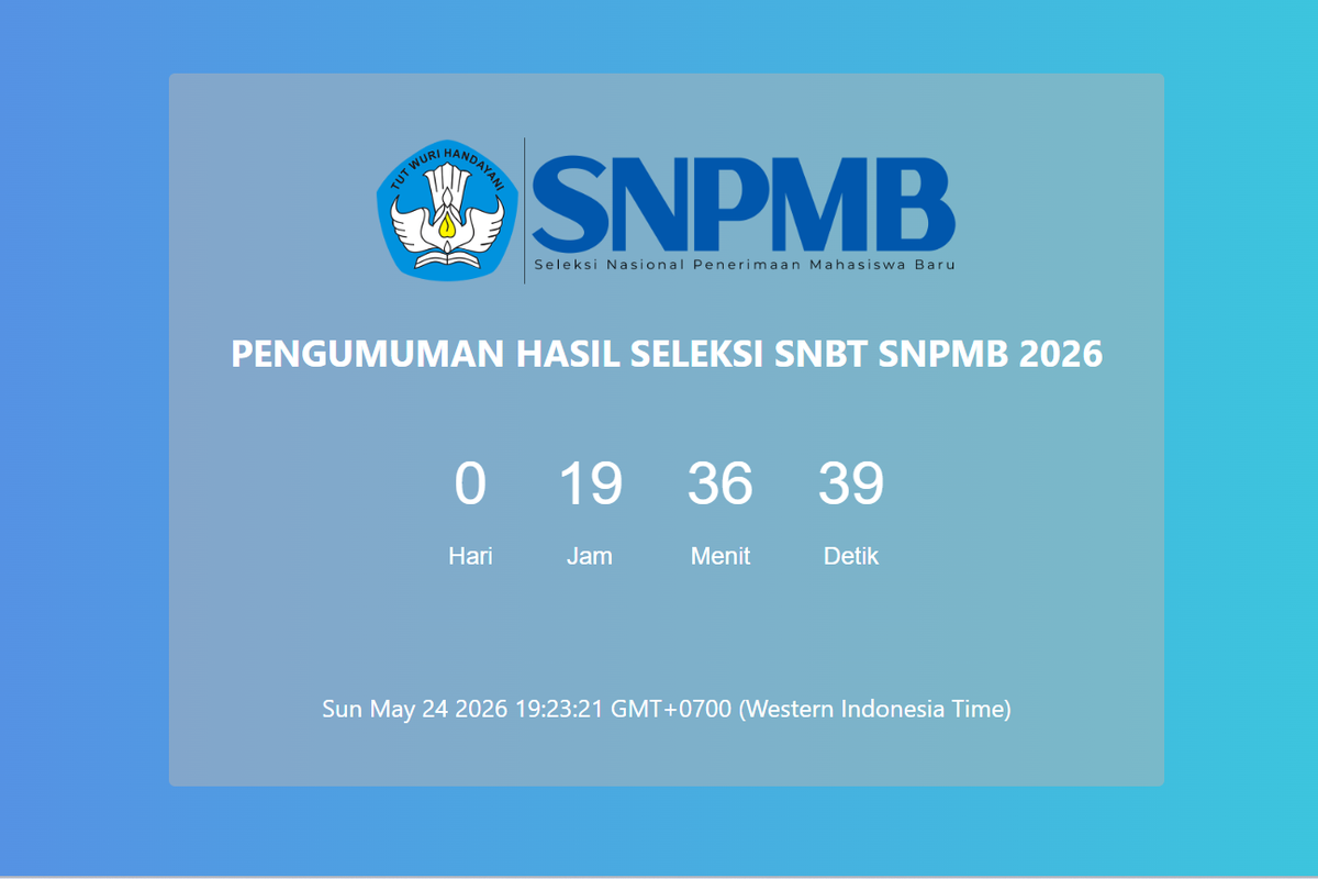 Panitia SNPMB Mengumumkan Hasil UTBK SNBT 2026 Sore Ini