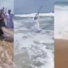 Aksi Pria Coba Membelah Laut Alami Kegagalan hingga Viral di Media Sosial