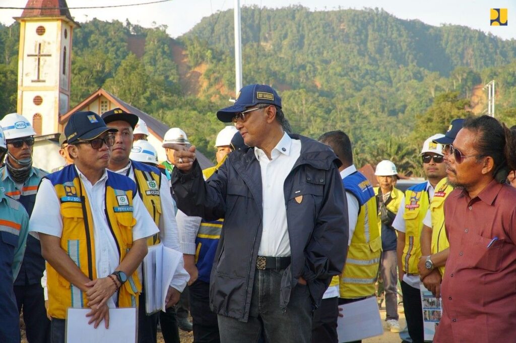 Menteri PU Tinjau Pembangunan Sabo Dam Tapanuli Tengah