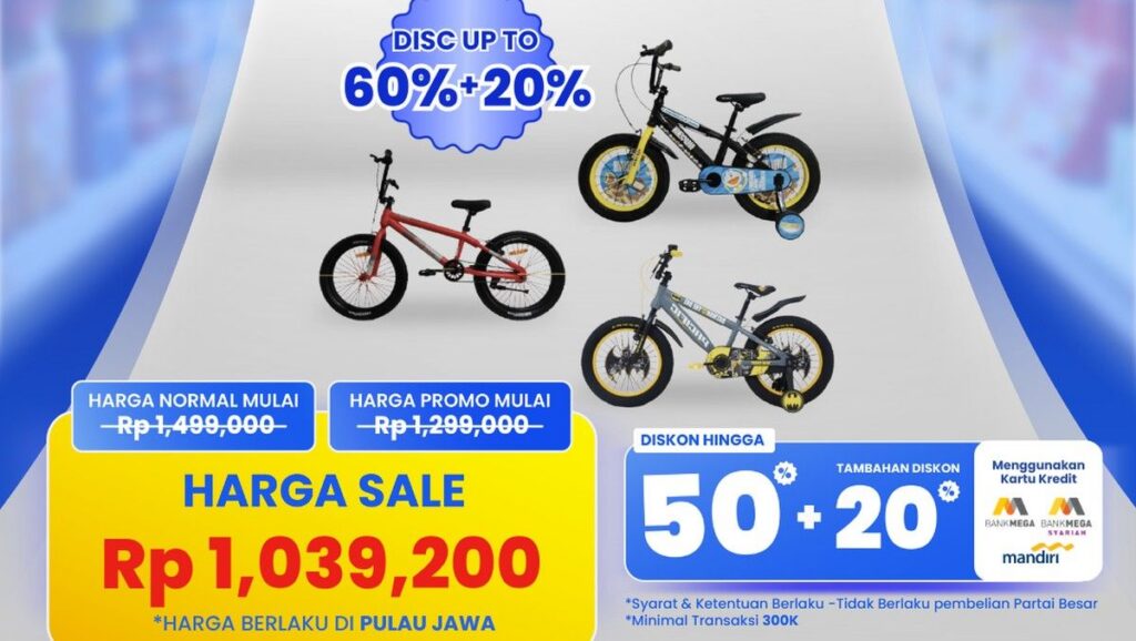 Transmart Gelar Full Day Sale Minggu 31 Mei 2026 Diskon Sepeda Anak