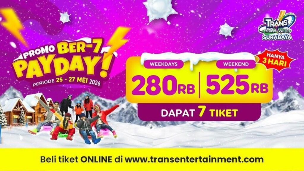 Trans Snow World Surabaya Tawarkan Promo Payday Tiket Wisata Salju Hemat