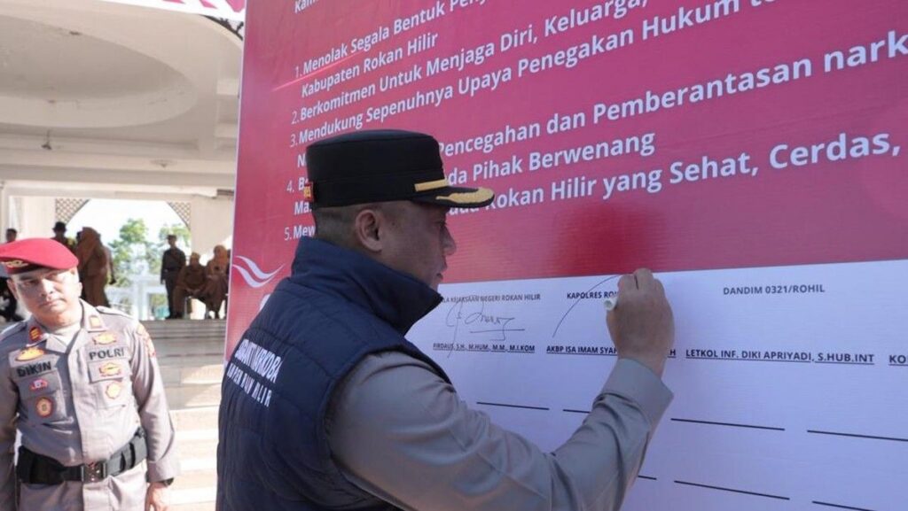 Polres Rokan Hilir Kukuhkan Satgas Anti Narkoba di Bagan Punak