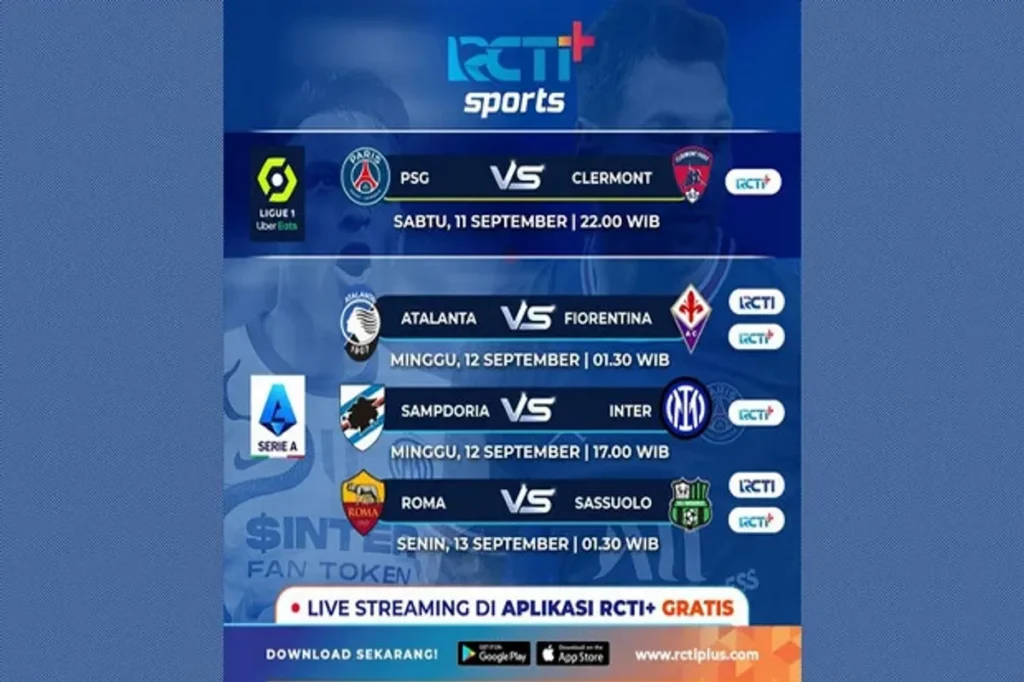 Stasiun Televisi Siarkan Sejumlah Pertandingan Sepak Bola Akhir Pekan