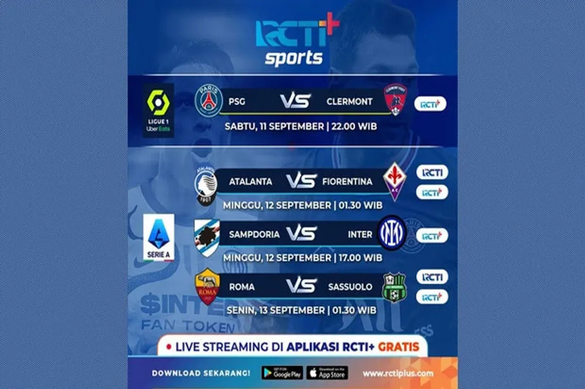 Stasiun Televisi Siarkan Sejumlah Pertandingan Sepak Bola Akhir Pekan