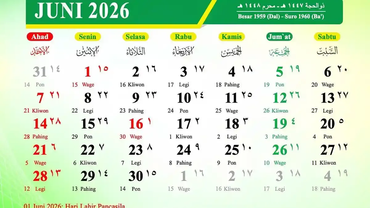 Pemerintah Tetapkan 16 Juni 2026 sebagai Libur Nasional Tahun Baru Islam