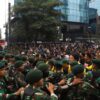 TNI Amankan Demonstrasi Mahasiswa Lintas Universitas di Kawasan Tosari Jakarta