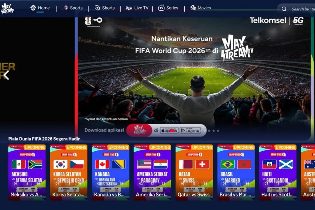 Aplikasi Folaplay dan MaxStream TV Tayangkan Piala Dunia 2026