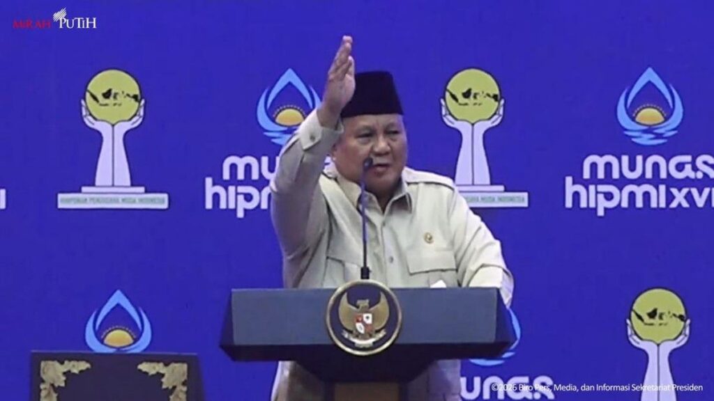 Prabowo Subianto Peringatkan Pengusaha HIPMI Terkait Kepatuhan Hukum