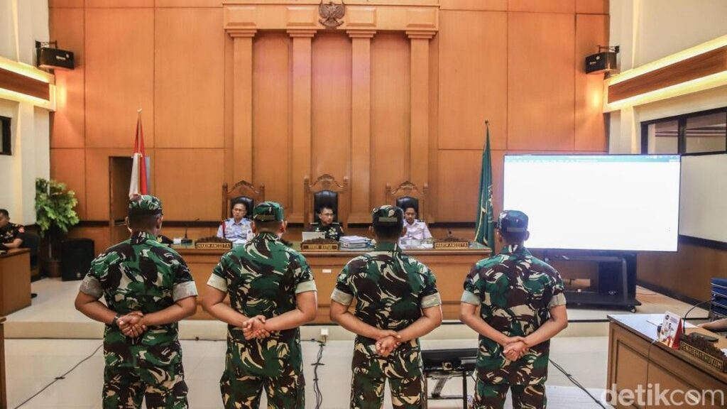 Pengadilan Militer Gelar Sidang Vonis Empat Prajurit TNI Kasus Andrie Yunus
