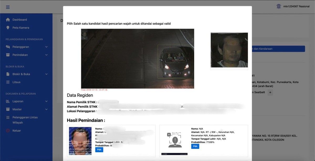Korlantas Polri Kembangkan Face Recognition Guna Cegah Pelat Nomor Palsu