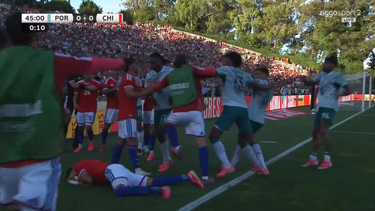 Laga Portugal Melawan Chili Berakhir Ricuh dengan Dua Kartu Merah
