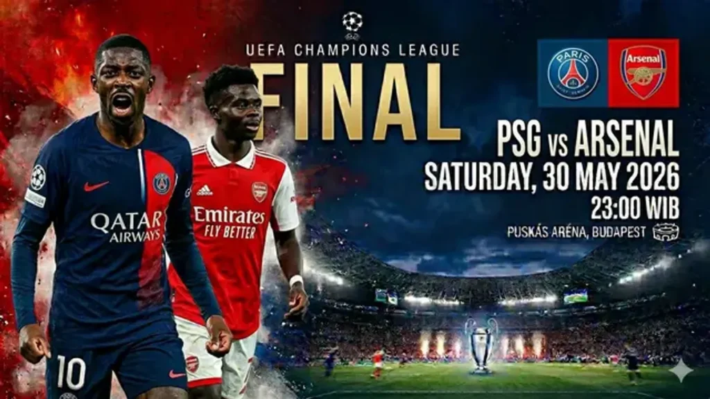 Arsenal Melawan Paris Saint-Germain pada Final Liga Champions 2026