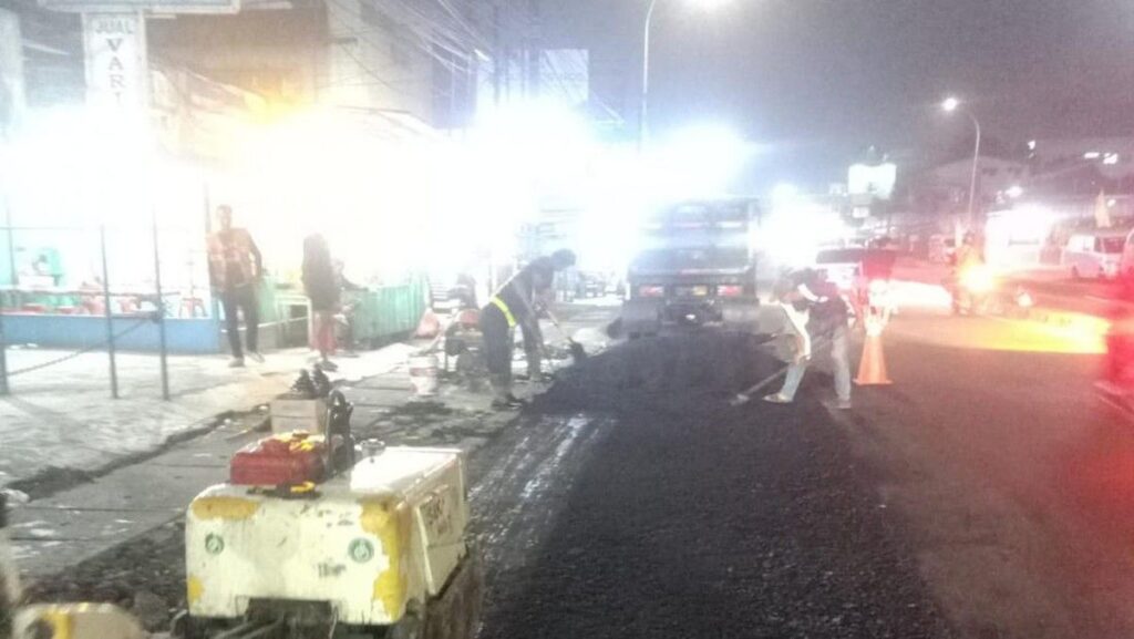 Kementerian PU Perbaiki Jalan Raya Dewi Sartika Ciputat Tangsel