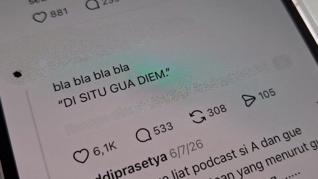 Gemini Ungkap Alasan Sering Gunakan Frasa Di Situ Gue Diem