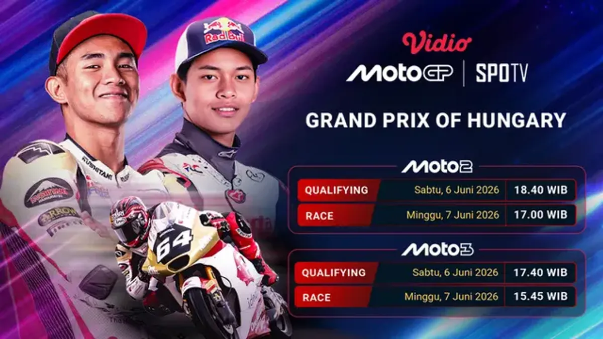 Jadwal Live Streaming Moto2 dan Moto3 Grand Prix of Hungary 6-7 Juni 2026