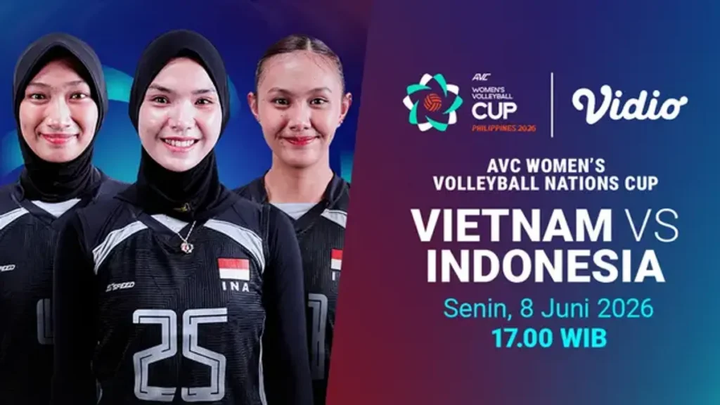Jadwal dan Link Live Streaming Vietnam vs Indonesia di AVC Women’s Nation Cup 8 Juni 2026