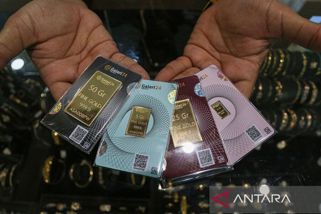 Harga Emas Antam di Pegadaian Naik Menjadi Rp2.767.000 per Gram