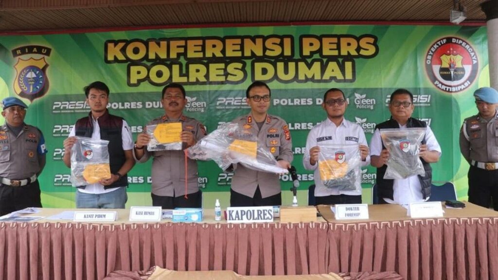 Polres Dumai Tangkap Suami Siri Pembunuh Wanita di Bukit Timah