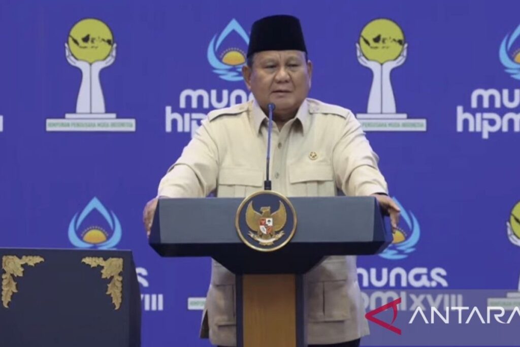 Presiden Prabowo Subianto Dorong Nasionalisme Ekonomi di Munas HIPMI