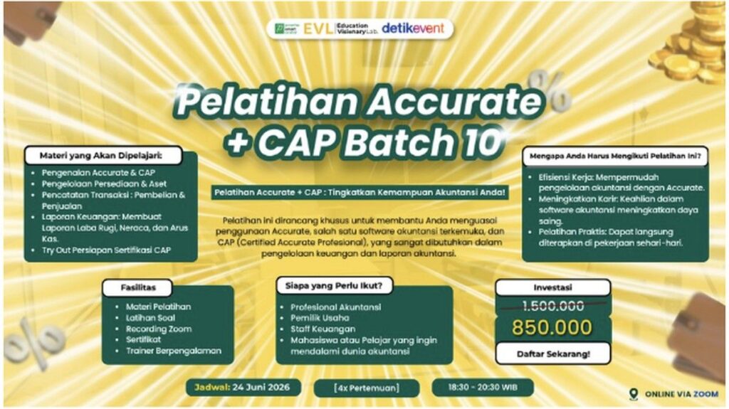 Education Visionary Lab Gelar Pelatihan Accurate dan Sertifikasi CAP