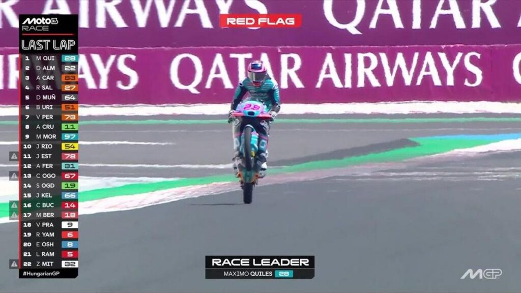 Maximo Quiles Menang Moto3 Hungaria 2026, Veda Ega Gagal Raih Poin akibat Red Flag