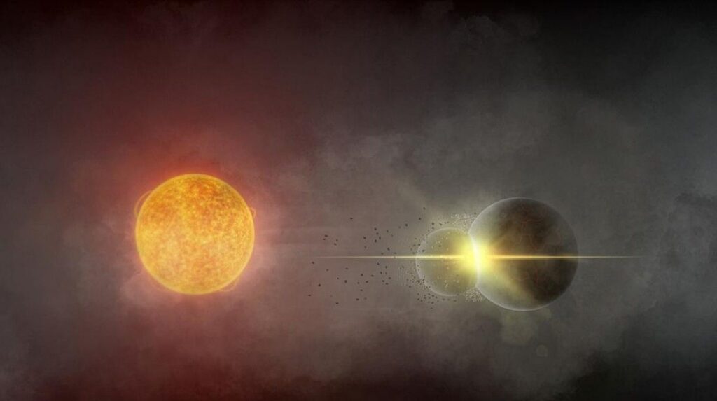 Astronom Temukan Bukti Langka Tabrakan Dua Planet Luar Tata Surya