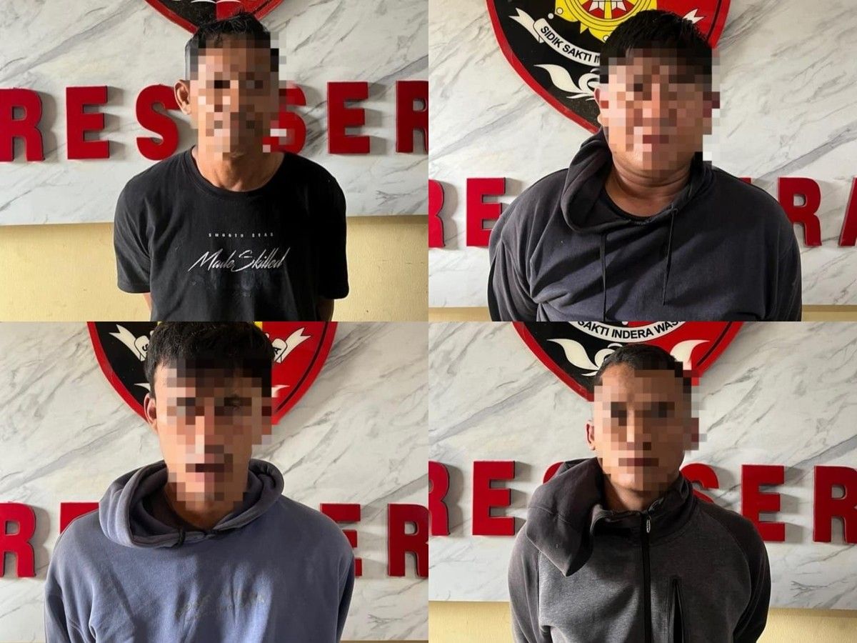 Polres Serang Tangkap Empat Maling Spesialis Congkel Jendela Rumah