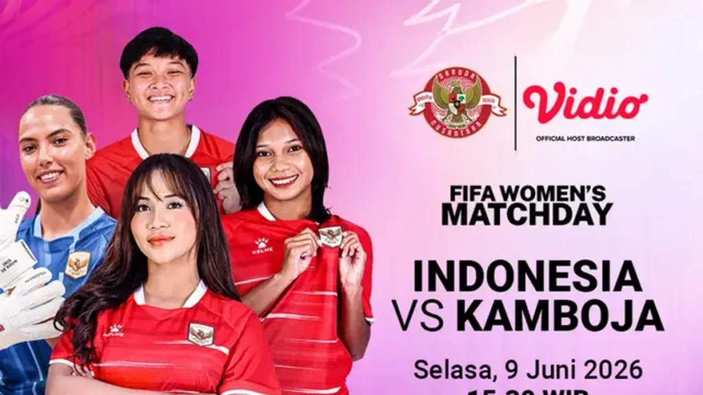 Jadwal dan Link Live Streaming Timnas Putri Indonesia vs Kamboja 9 Juni 2026