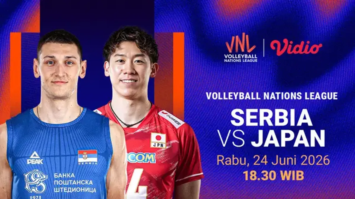 Jadwal Serbia vs Japan di Volleyball Nations League 24 Juni 2026