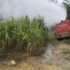 Polsek Pangkalan Kuras Siram Lahan Jagung Antisipasi Gagal Panen