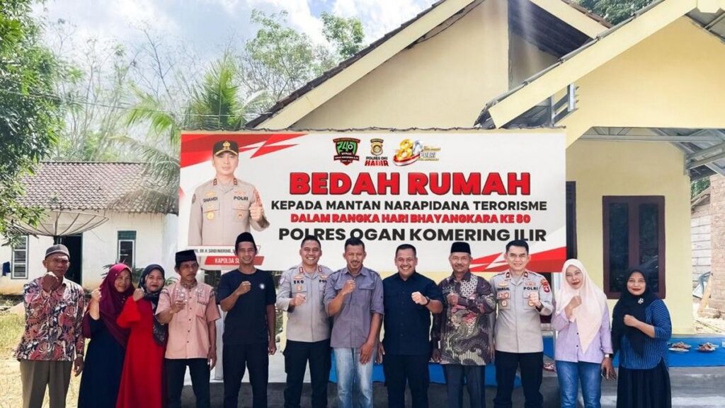 Polres OKI Bedah Rumah Mantan Narapidana Terorisme di Lempuing