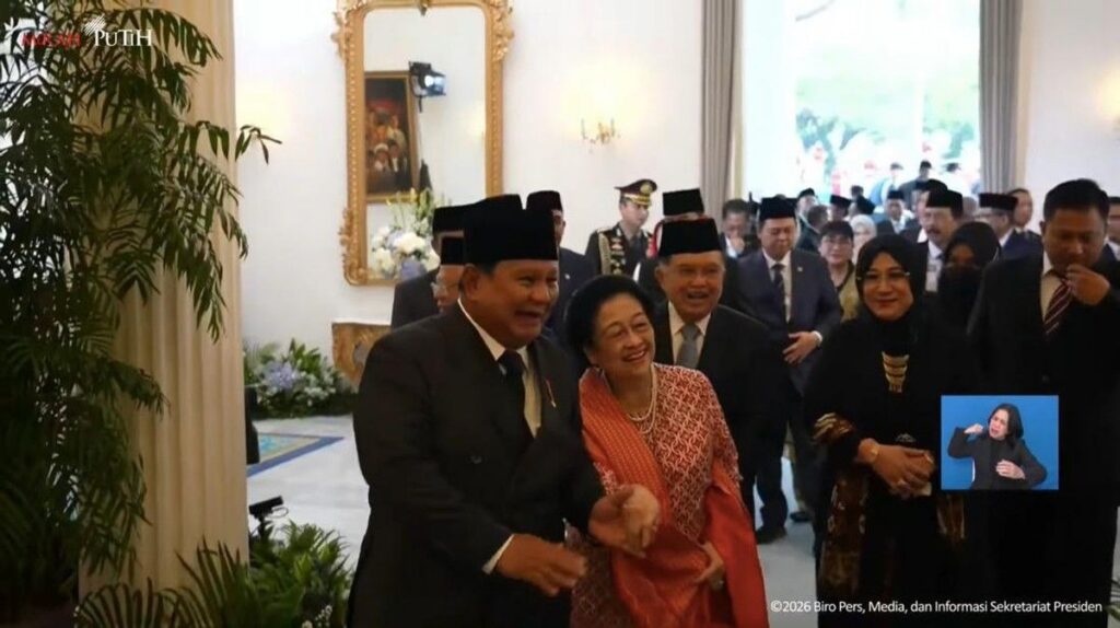 Prabowo Subianto dan Megawati Soekarnoputri Akrab di Hari Lahir Pancasila