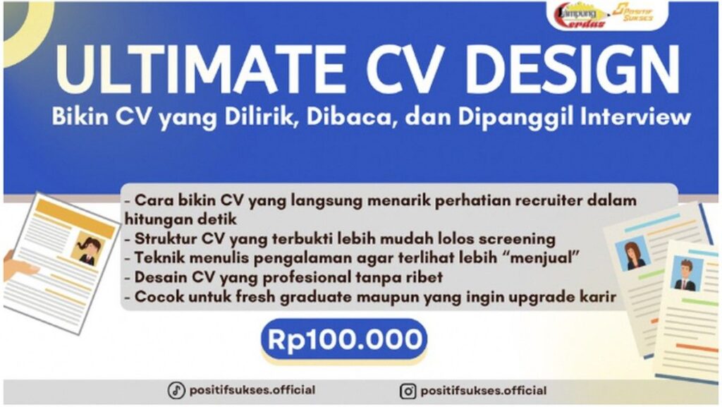 Detikcom Buka Kelas Ultimate CV Design Batch 2 untuk Fresh Graduate