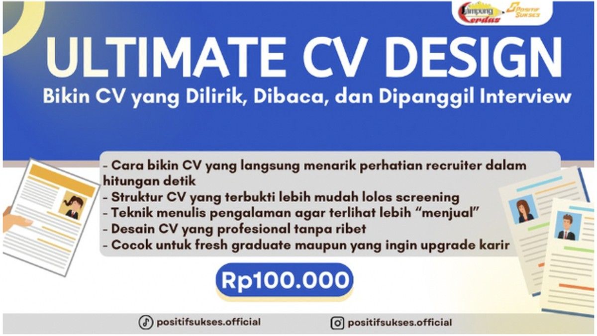 Detikcom Buka Kelas Ultimate CV Design Batch 2 untuk Fresh Graduate