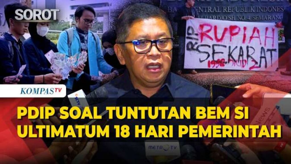 PDIP Dukung Pemulihan Ekonomi Pascaultimatum Rupiah oleh BEM SI